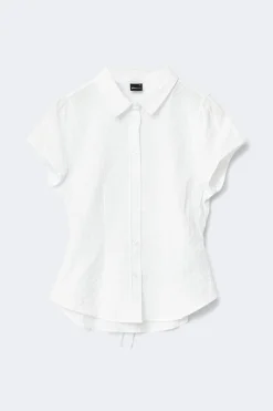Structure shirt - Weiß - Dame - Gina Tricot