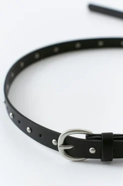 Studded long belt - Schwarz - Dame - Gina Tricot