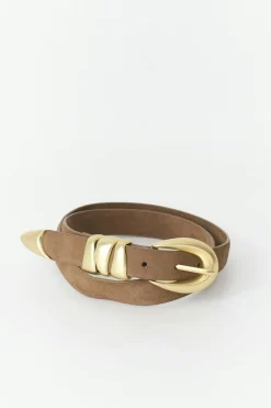 Suede belt - Beige - Dame - Gina Tricot