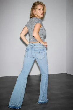 Super flare jeans - Blau - Dame - Gina Tricot