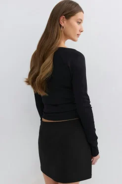 Tailored mini skirt - Schwarz - Dame - Gina Tricot