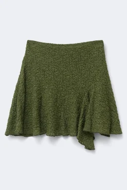 Textured mini skirt - Grün - Dame - Gina Tricot