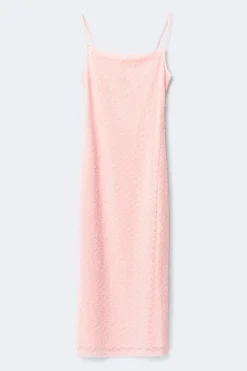 Textured slip dress - Rosa - Dame - Gina Tricot