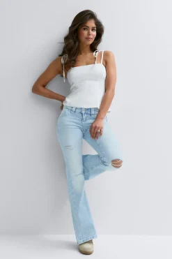 14+ the cross low jeans petite - Blau - Gina Tricot