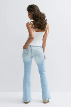 14+ the cross low jeans petite - Blau - Gina Tricot