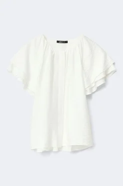 Tie back blouse - Weiß - Dame - Gina Tricot