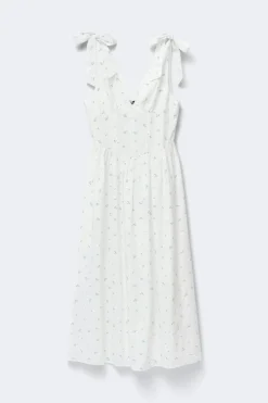 Tie dress - Weiß - Dame - Gina Tricot