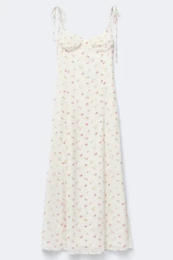 14+ tie dress - Weiß - Gina Tricot