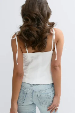 14+ tie singlet - Weiß - Gina Tricot