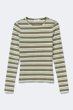 Tight fit long sleeve top - Grün - Dame - Gina Tricot