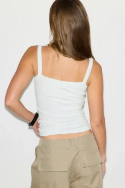 Tight fit rib singlet - Grau - Dame - Gina Tricot