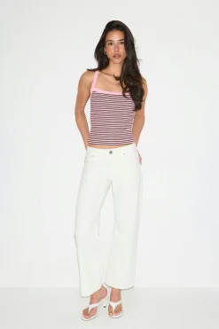 Tight fit rib singlet - Rosa - Dame - Gina Tricot