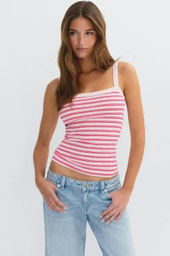 Tight fit rib singlet - Rosa - Dame - Gina Tricot