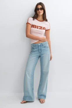 Tight tee - Rosa - Dame - Gina Tricot