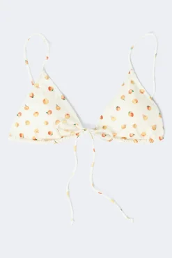 Triangle front tie bikini top - Weiß - Dame - Gina Tricot