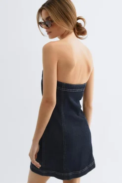 Tube denim dress - Blau - Dame - Gina Tricot
