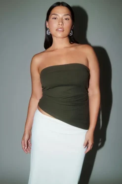 Tube top - Grün - Dame - Gina Tricot