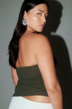 Tube top - Grün - Dame - Gina Tricot