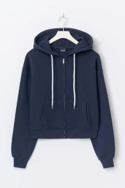 Ultimate zip hoodie - Blau - Dame - Gina Tricot