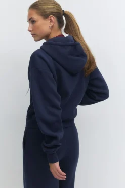 Ultimate zip hoodie - Blau - Dame - Gina Tricot
