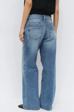 Ultra low wide jeans - Blau - Dame - Gina Tricot