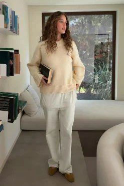 Ultra low wide jeans - Weiß - Dame - Gina Tricot
