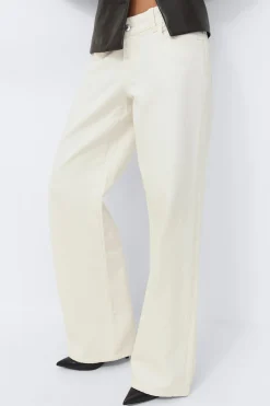 Ultra low wide jeans - Weiß - Dame - Gina Tricot