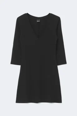 V-neck dress - Schwarz - Dame - Gina Tricot