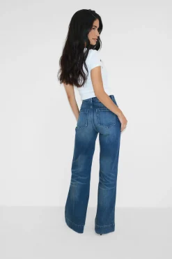 Waist hug flare jeans - Blau - Dame - Gina Tricot