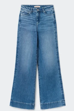 Waist hug flare jeans - Blau - Dame - Gina Tricot