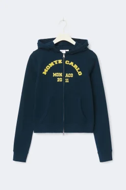 14+ 2 way zip hoodie - Blau - Gina Tricot