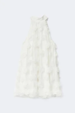 Wide halterneck mini dress - Weiß - Dame - Gina Tricot