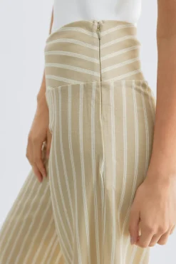 Wide leg trousers - Beige - Dame - Gina Tricot
