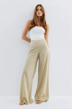 Wide leg trousers - Beige - Dame - Gina Tricot