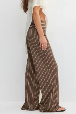 Wide leg trousers - Braun - Dame - Gina Tricot
