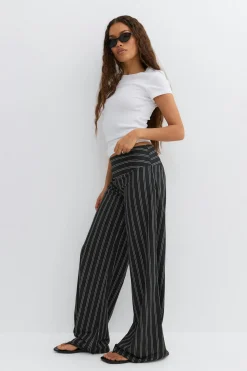 Wide leg trousers - Schwarz - Dame - Gina Tricot
