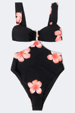 Wide strap swimsuit - Schwarz - Dame - Gina Tricot