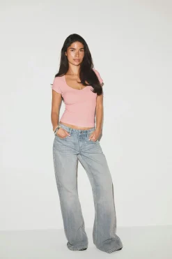 Wow built-in bra top - Rosa - Dame - Gina Tricot