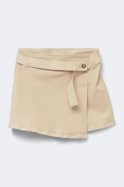 Wrap denim skirt - Beige - Dame - Gina Tricot