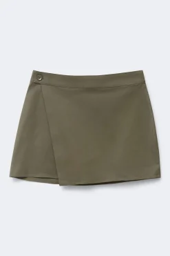Wrap skirt - Grün - Dame - Gina Tricot