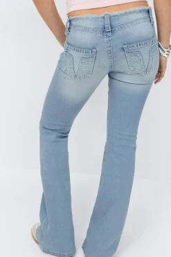 14+ x-tra low cut off jeans - Blau - Gina Tricot