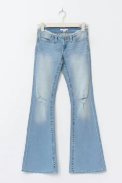14+ x-tra low cut off jeans - Blau - Gina Tricot
