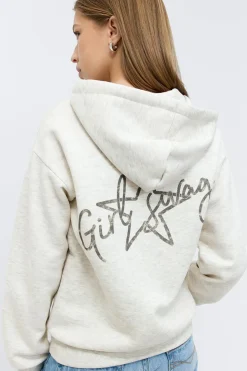 Y basic hood - Grau - Gina Tricot