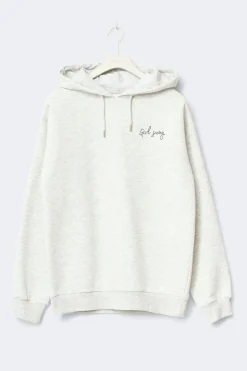 Y basic hood - Grau - Gina Tricot