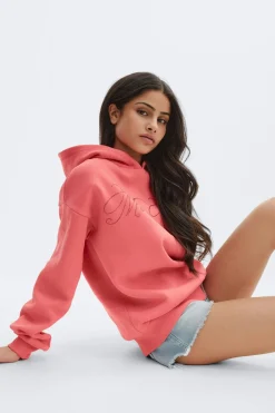 Y basic hood - Rosa - Gina Tricot