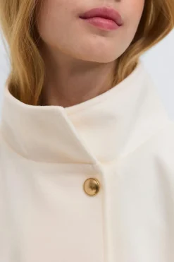 Y belted cape - Weiß - Gina Tricot