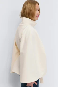 Y belted cape - Weiß - Gina Tricot