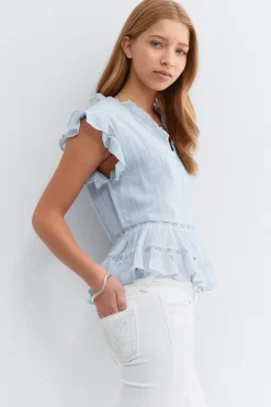 Y boho blouse - Blau - Gina Tricot