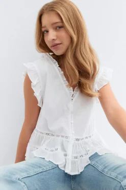 Y boho blouse - Weiß - Gina Tricot