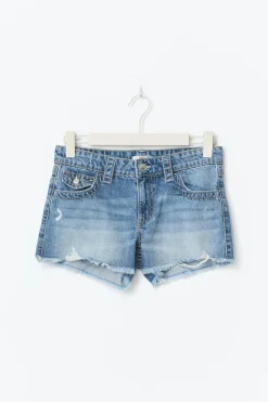 Y chunky denim shorts - Blau - Gina Tricot